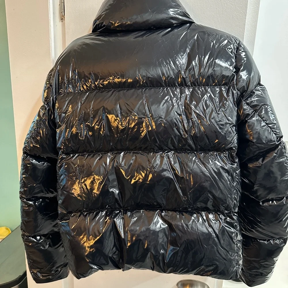 Carbon38 Shiny Black Takara Shine Puffer Jacket Medium - Picture 11 of 15